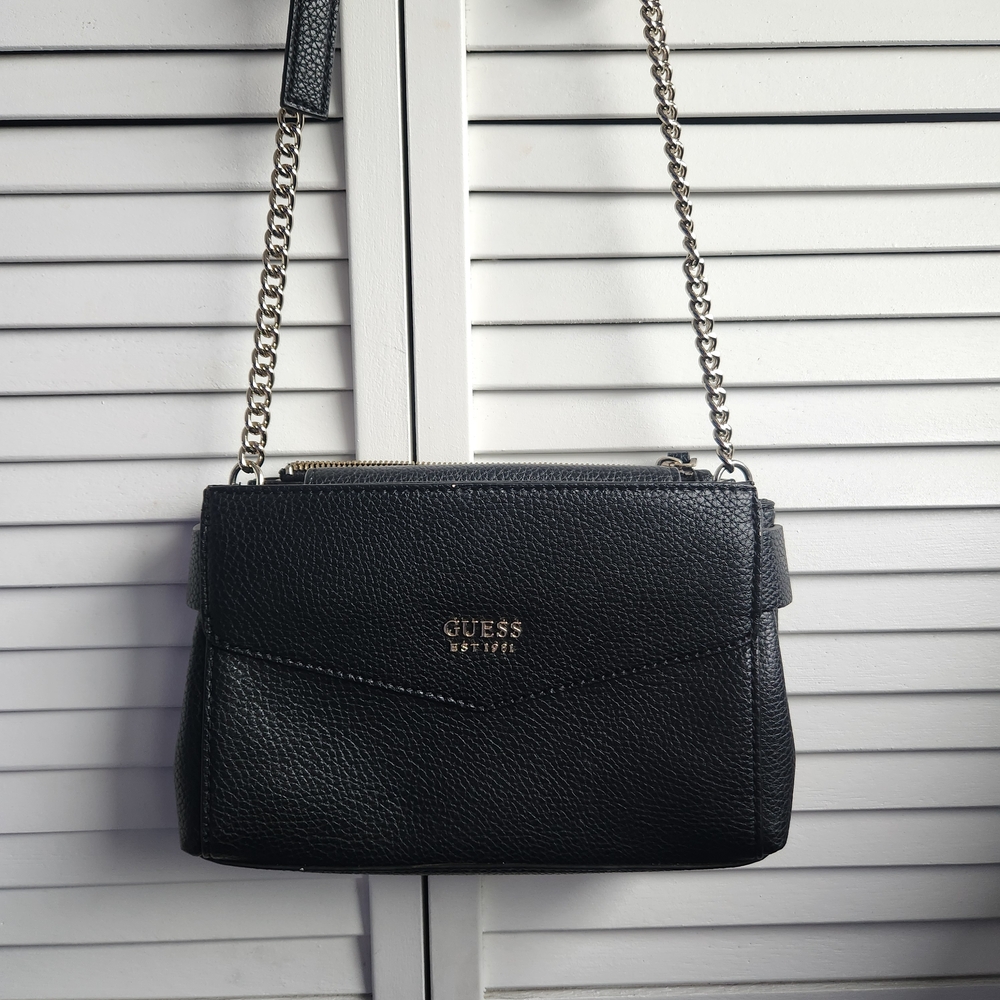 GUESS Black Chain Strap Women's Bag